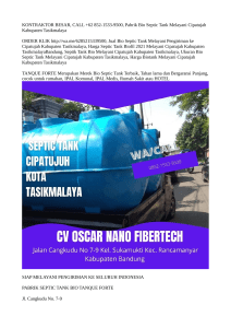 KONTRAKTOR BESAR, CALL +62 852-1533-9500, Pabrik Bio Septic Tank Melayani Cipatujah Kabupaten Tasikmalaya