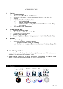 Atomic Structure notes