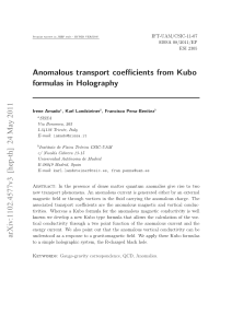 Anomalous transport coefficients from Kubo
