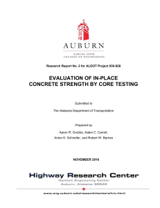 Evaluation of in-place concrete strenth by core testing