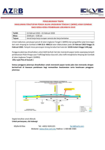 Makluman Penutupan penuh Jalan MRR2 dari arah Ampang ke Gombak (KM23.3 - KM21.6) bagi kerja-kerja turapan semula