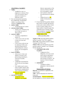 Psych Assessment Chapter-6 (Validity)