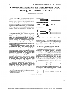 Closed-form expressions for interconnection delay coupling and crosstalk in VLSIs