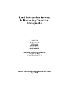 Land Information Systems in Developing Countries Bibliography