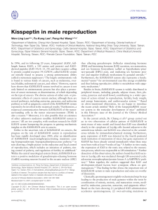 Kisspeptin in male reproduction