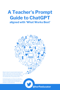 A Teacher's Prompt Guide to ChatGPT aligned with 'What Works Best'