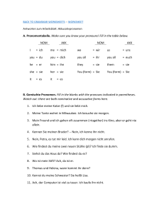 German GRAMMAR WORKSHEETS