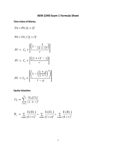 AEM2240 Exam1 FormulaSheet