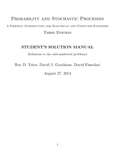 Probability & Stochastic Processes Student Solution Manual