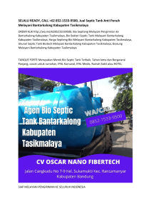 SELALU READY, CALL +62 852-1533-9500, Jual Septic Tank Anti Penuh Melayani Bantarkalong Kabupaten Tasikmalaya