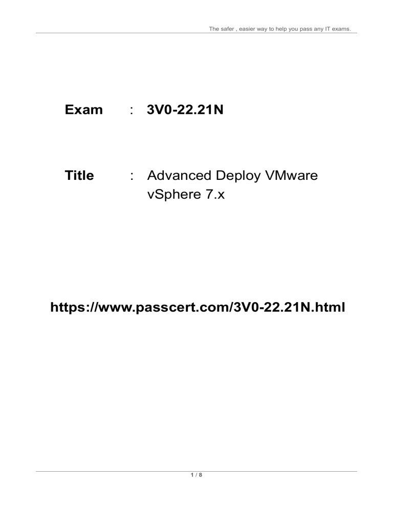 New 3V0-22.21N Test Questions