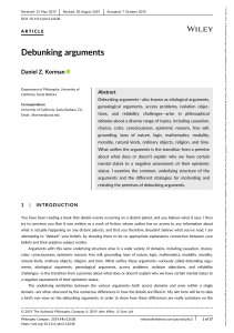 Philosophy Compass - 2019 - Korman - Debunking arguments (1)