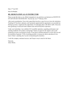 James Maina Resignation Letter