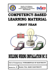 Competency Based Learning Material - Building Wiring Installation