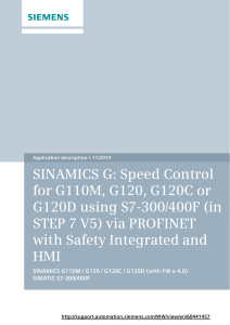 SINAMICS G120 Speed Control using S7-300 via PROFINET