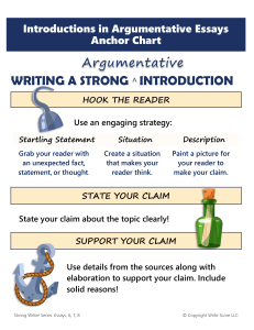 Anchor Chart - Introductions in Argumentative Essays (3)