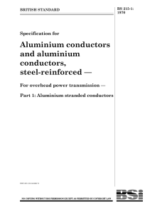 BS 215-1:1970 Aluminium Conductors Specification