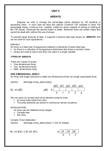 C Programming Arrays: One, Two, Multi-Dimensional