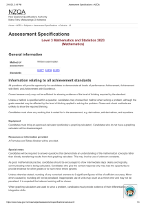 Assessment Specifications » NZQA