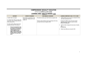 K-12 Health Curriculum Guide: Grades 1-4, CSE