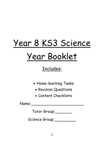 science year 8 teaching analysis pdf