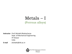 me222 Metals I(Ferrous alloys)