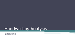 ch 8- handwriting analysis- 11s