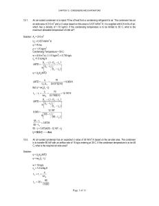 Condensers & Evaporators: Heat Transfer Calculations