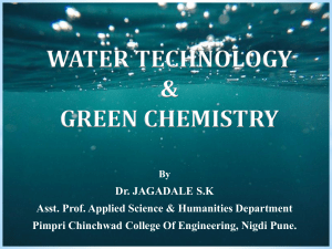 Unit- I Water Technolgy & Green Chemistry