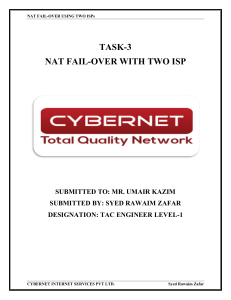 Task-3 NAT Failover with two ISP