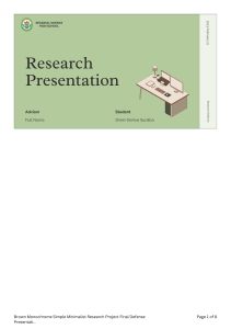 Brown Monochrome Simple Minimalist Research Project Final Defense Presentation Template