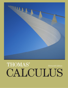 Thomas calculus 13th edition