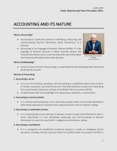 BSA&ABM study materials Accounting and its Nature