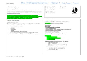 How we organize ourselves sample planner