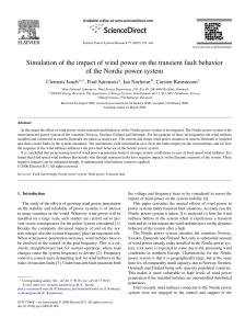 Simulation of the impact of wind power on the transient fault behavior