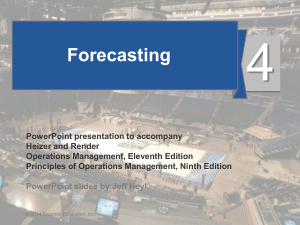 Operations Management Forecasting 
