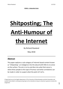 Shitposting. The antihumour of the internet