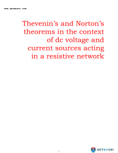 circuit-analysis-and-synthesis thevenin-s-norton-theorem notes