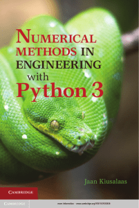 Numerical Methods in Engineering With Python 3 , Third Edition- Jaan Kiusalaas