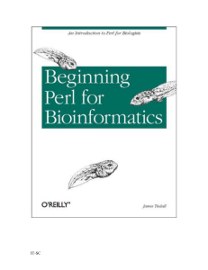 PERL For Bioinformatics