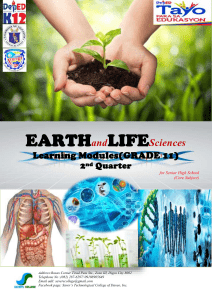 EARTH and LIFE Sciences Quarter 2 Module