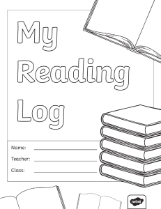 Letter Size My Reading Log Booklet