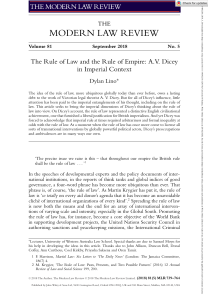 Dylan Lino - The Rule of Law and the Rule of Empire