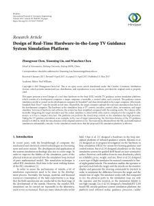 Design of real-time hardware-in-the-loop TV guidance system simulation platform