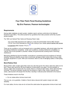 Four Fiber Patch Panel Routing Guidelines