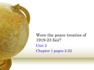 1. were the peace treaties of 1919-23 fair 