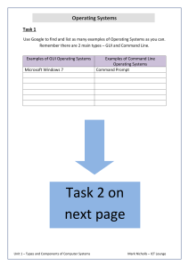 Operating systems task sheet1