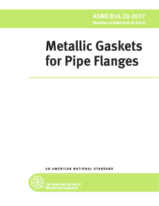ASME B16.20 2017 - Metallic Gaskets for Pipe Flanges