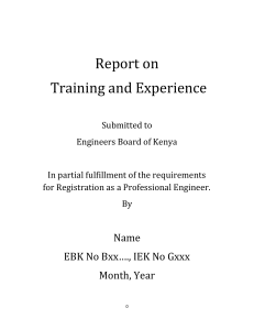 Engineering Training & Experience Report - EBK Registration