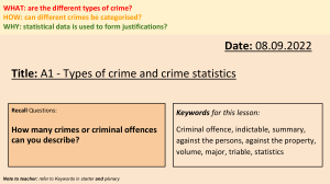 A1 - Types of crime and crime statistics